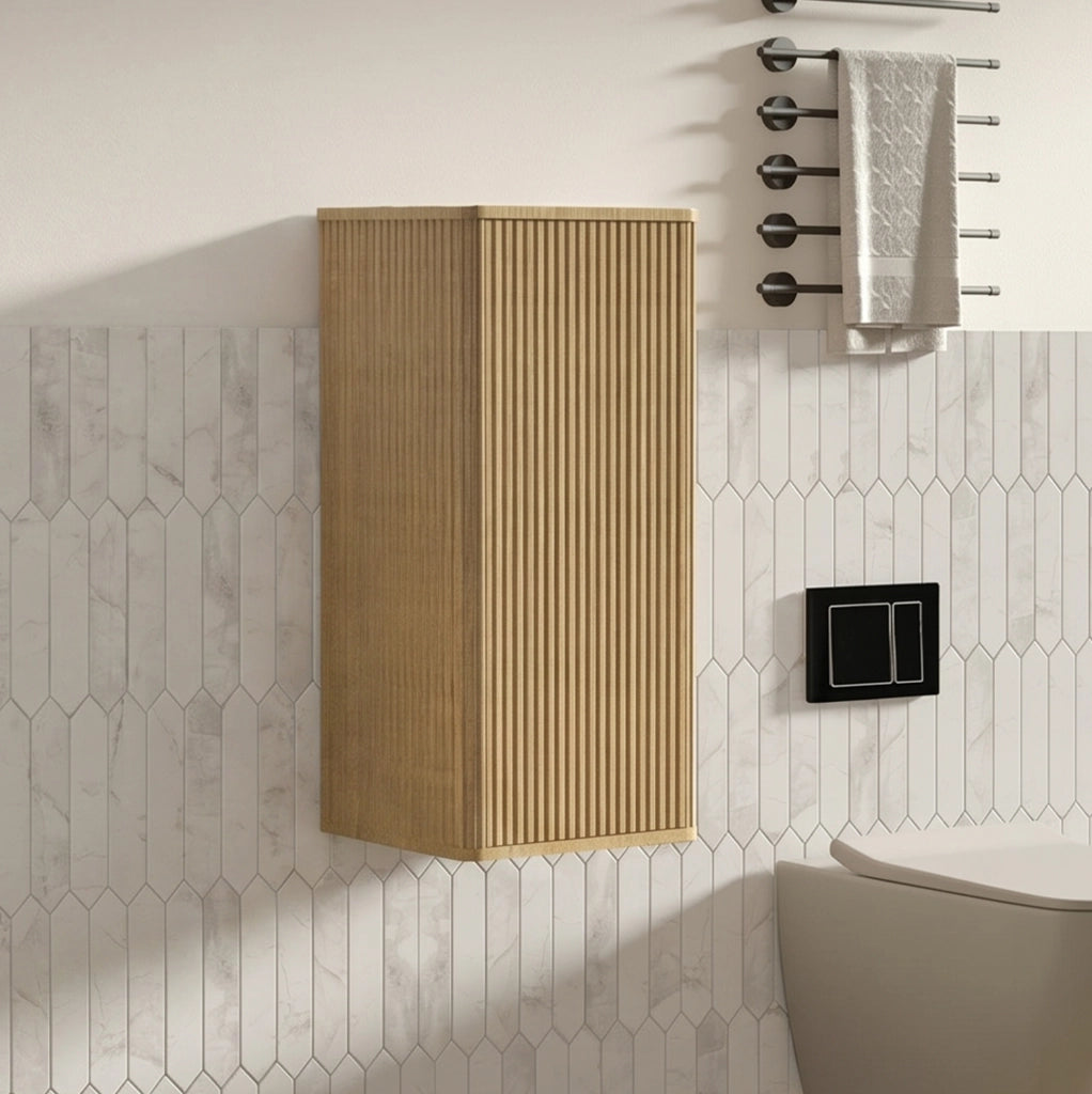 Mobile pensile con anta push-to-open, rovere