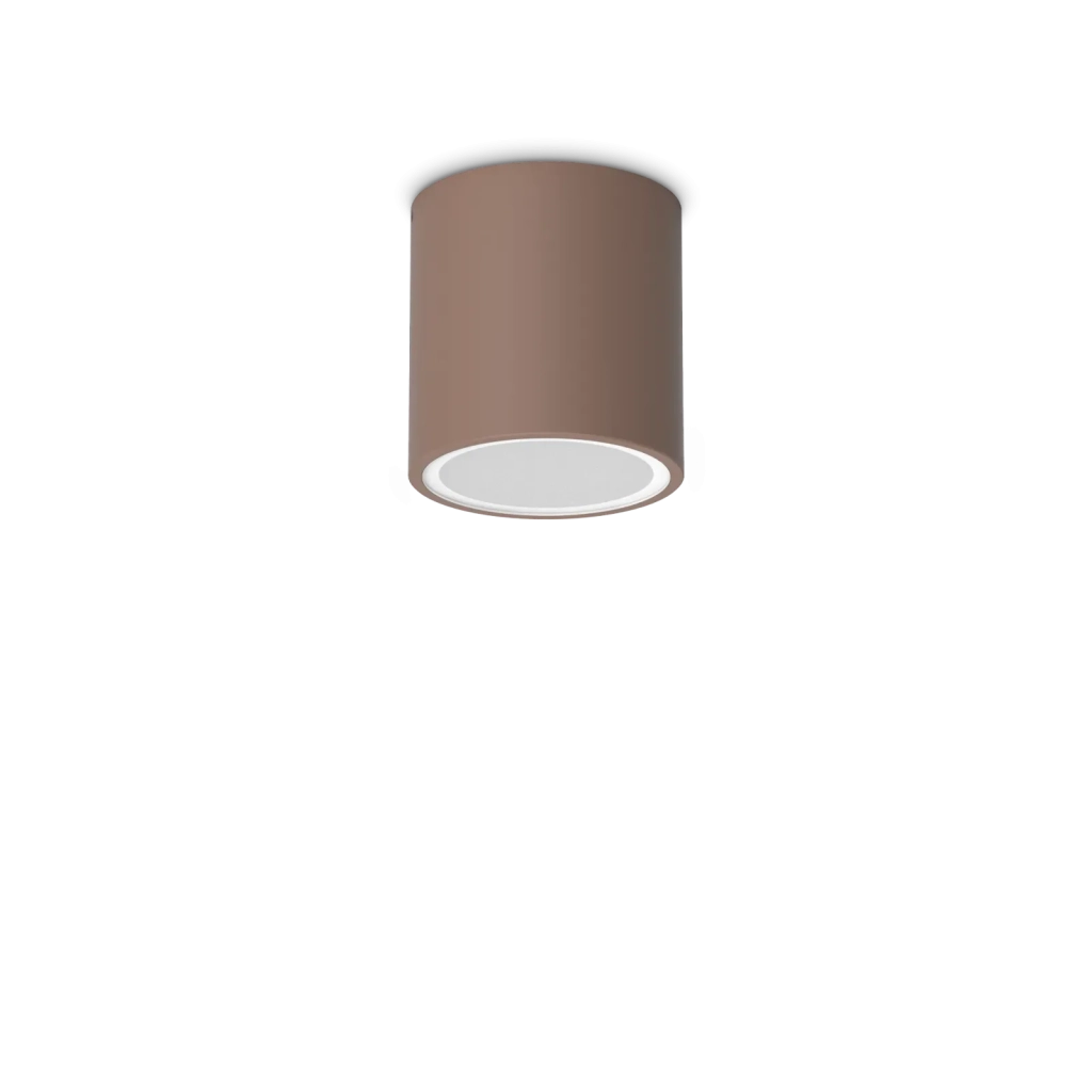 TECHO ROUND FARETTO DA SOFFITTO PER ESTERNO IP54 1 LUCE GU10 D.9CM COFFEE