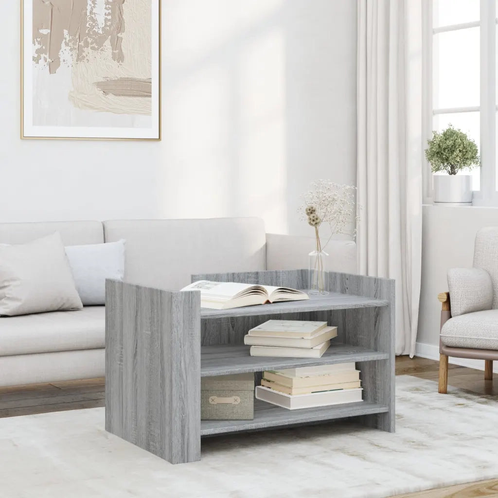 Tavolino Salotto-Tavolino da soggiorno-Tavolo Grigio Sonoma 80x50x50 cm Legno Multistrato 701360
