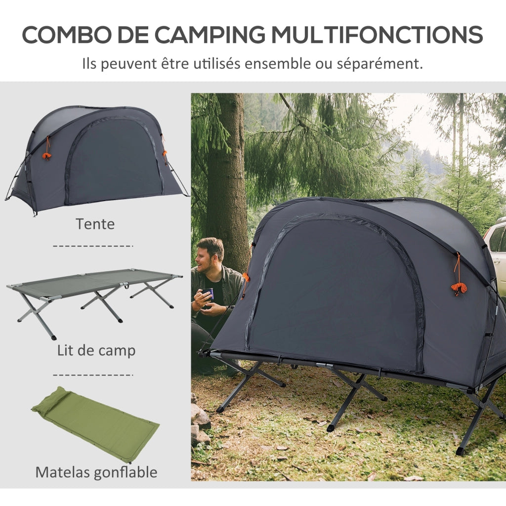 Letto da campeggio 3 in 1 con tenda e materasso ¨C zephmum ¨C singolo