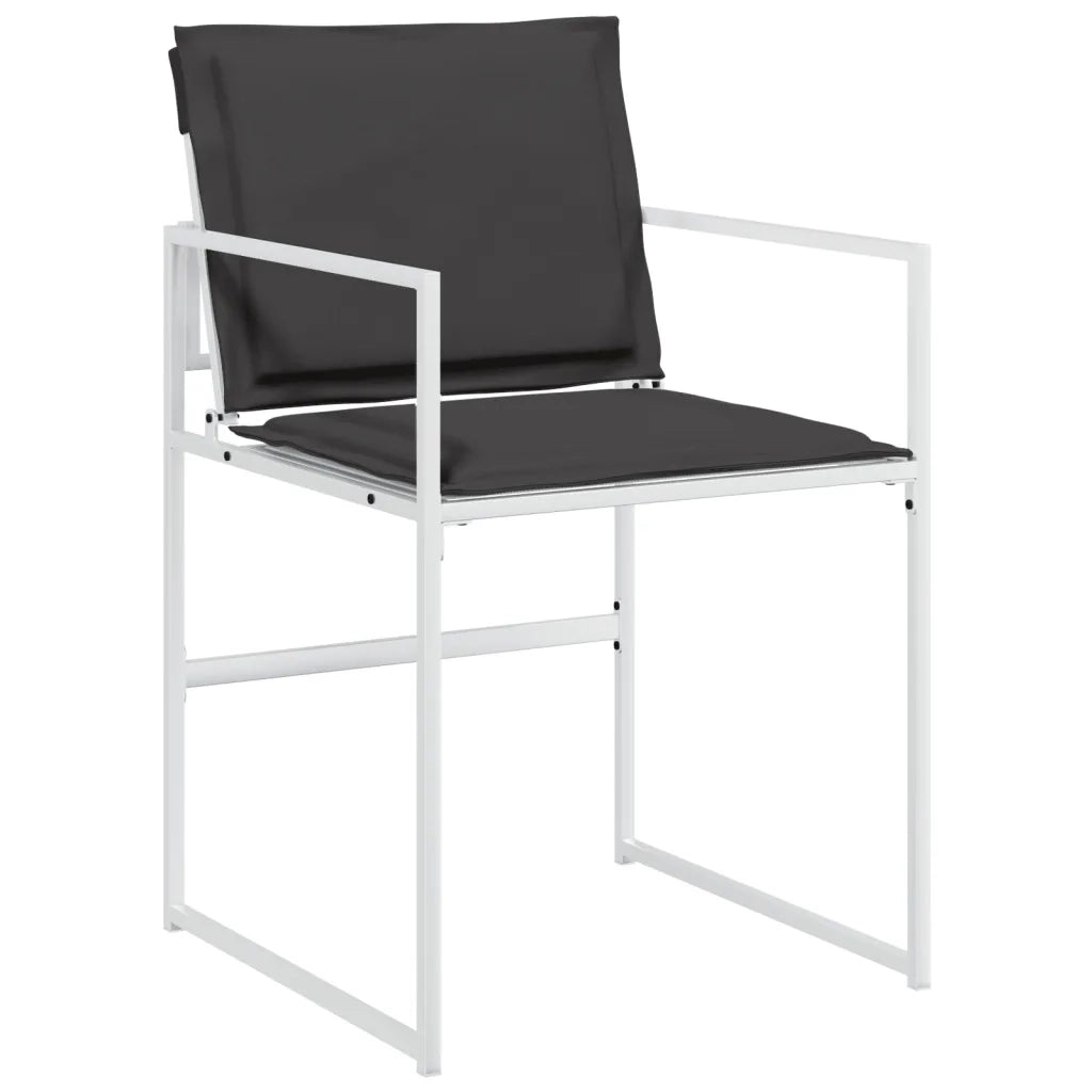 Set da Pranzo da Giardino 9 pz con Cuscini Bianco in Textilene 3295108