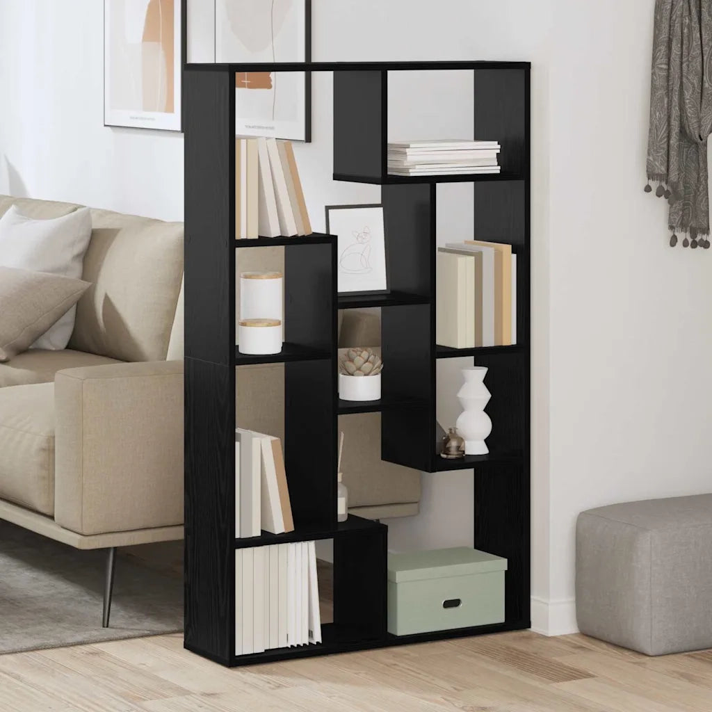 Armadio per Libri 8 livelli 72 x 20 x 120,5 cm Rovere Nero 869255