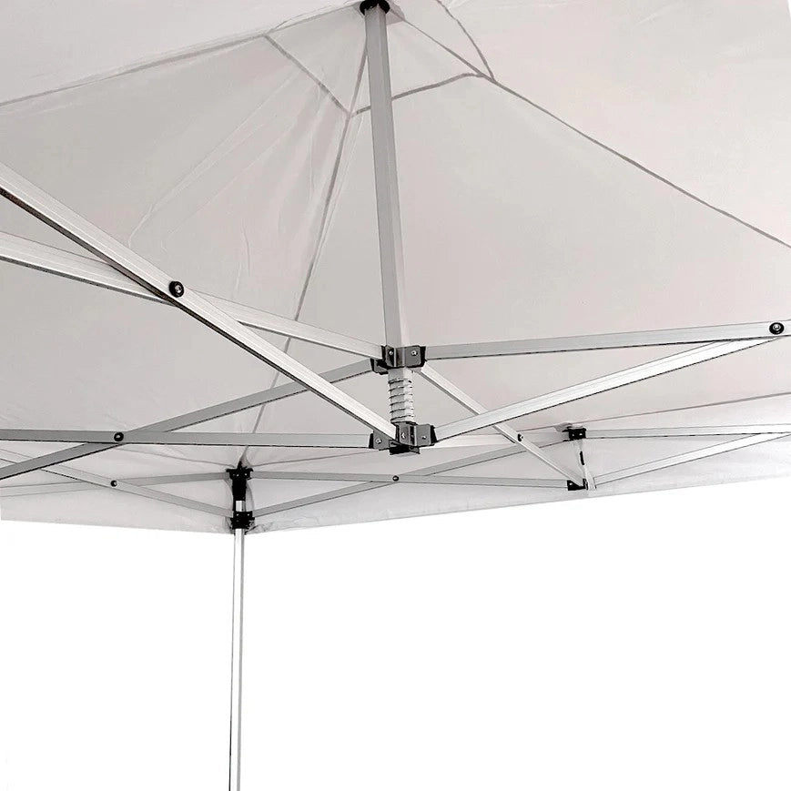 Gazebo Richiudibile Professionale Market-Pro 3x3 Struttura In Alluminio Esagonale Impermeabile Bianco