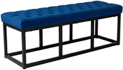 Panca Polson Velluto Nero 120 cm 2