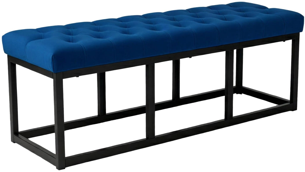 Panca Polson Velluto Nero 120 cm 2