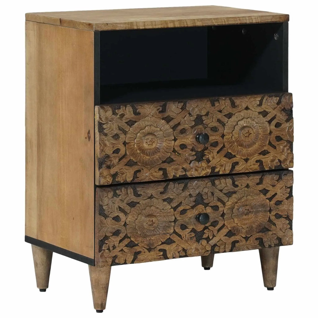 Mobiletto da Letto con cassetto Marrone 50 x 33 x 60 cm 4018342