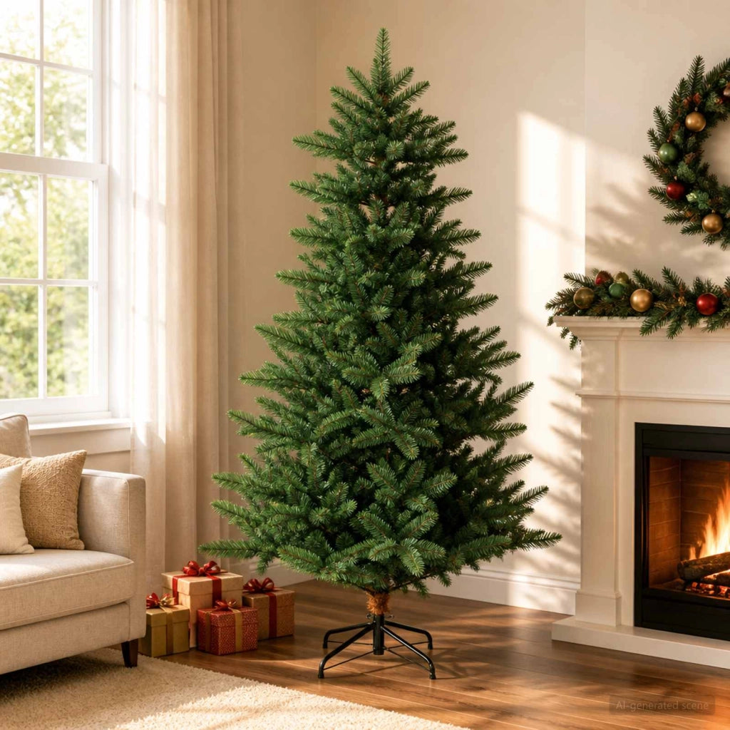 Albero di Natale artificiale 240 cm PVC e Metallo Verde 42056475