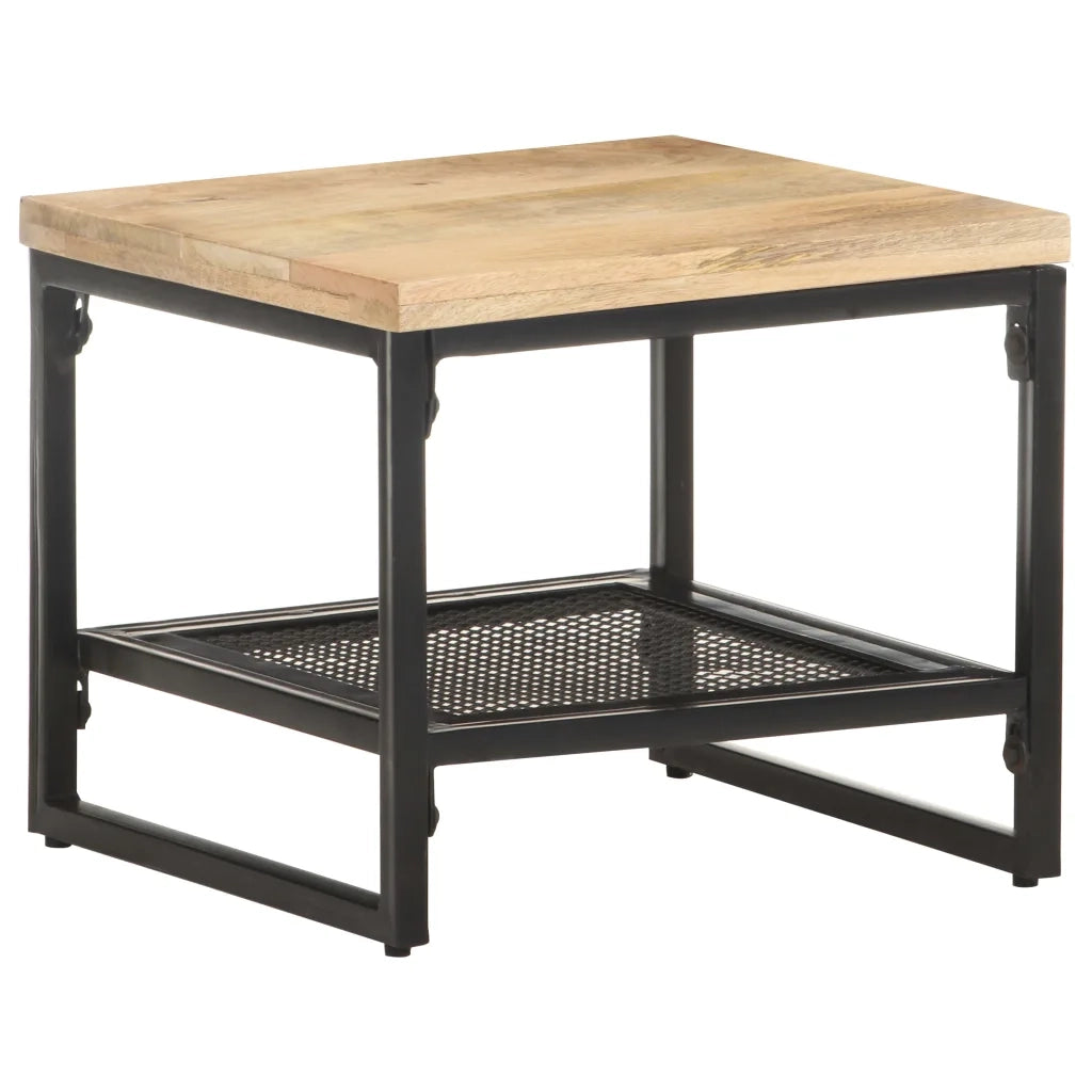 Tavolino Laterale 40x40x35 cm in Legno Massello di Mango cod mxl 9906