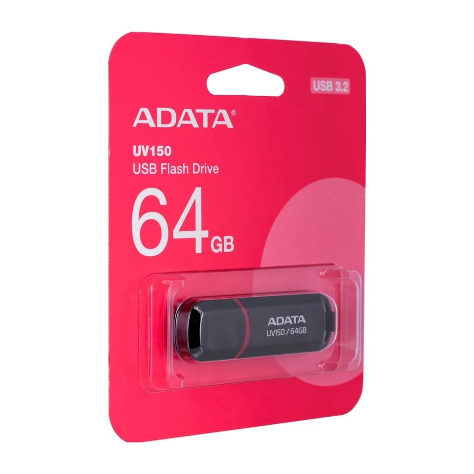 ADATA 64GB DashDrive UV150 Chiavetta USB USB Tipo-A 3.2 Gen 1 (3.1 Gen 1) Nero