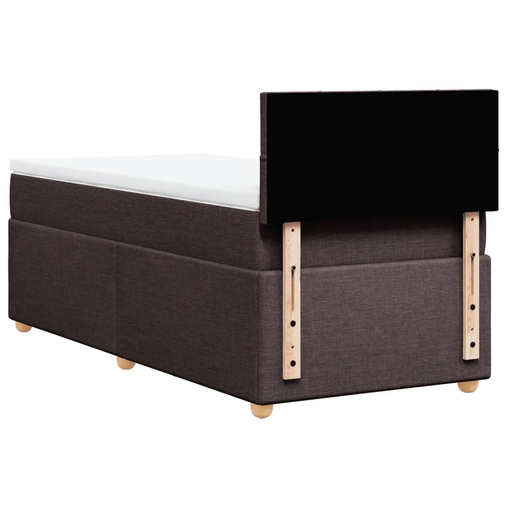 Giroletto a Molle con Materasso Marrone Scuro 90x190cm Tessuto 3288838