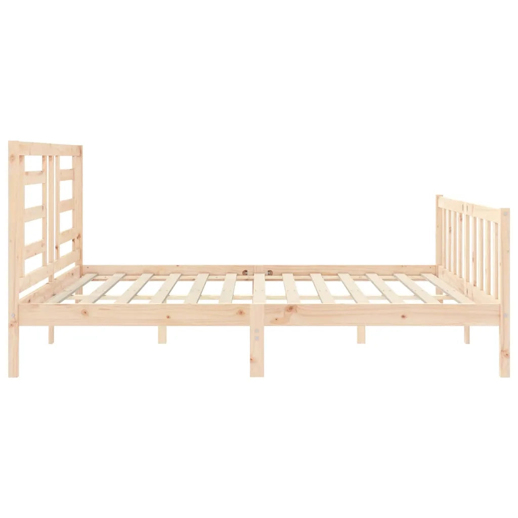 Giroletto senza Materasso-Struttura Letto 200x200 cm in Legno Massello di Pino 243163