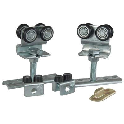 CARRELLI SCORREVOLI IN KIT 2023/05 OMGE  X BINARIO 20 OMGE KIT=2 CARRELLI+2 FERMI+1 PINNA