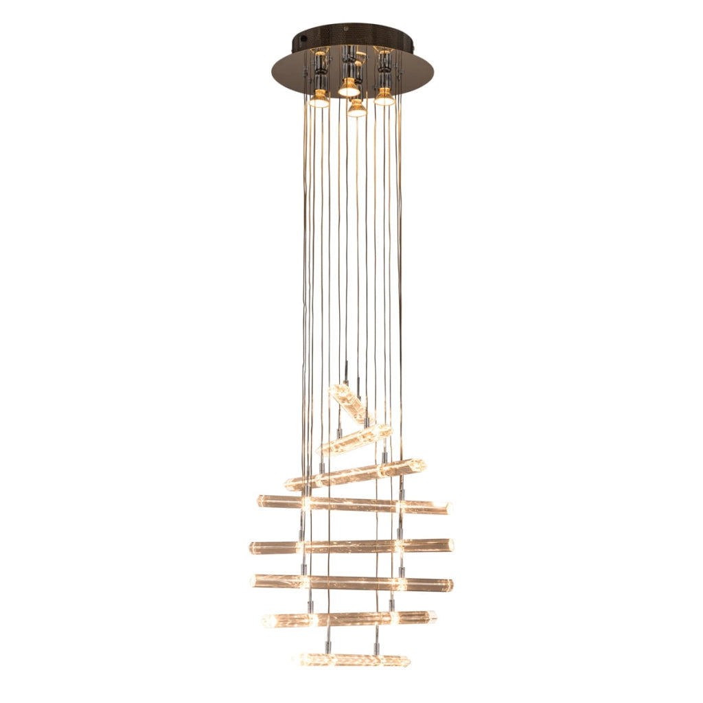 Lampadario Italux Spyro moderno cromo 20 luci MD8103