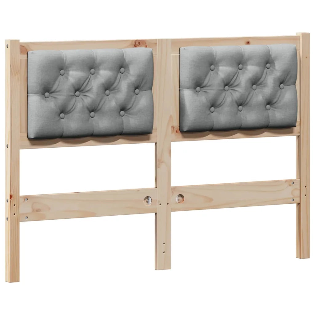Testiera-Testata-Testiera Decorativa Marrone e grigio chiaro 135 cm Legno di pino massello