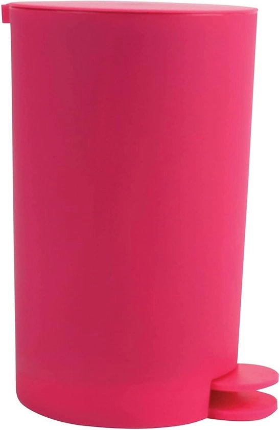 Contenitore di rifiuti per bagno o cucina, capacità: 3 l, colore fucsia, dimensioni 30 x 20 x 15 cm.