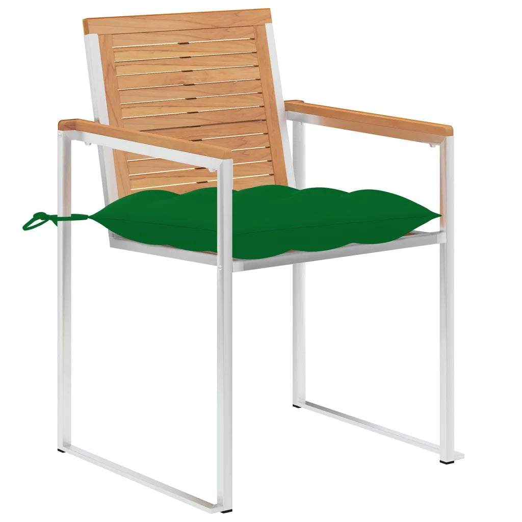 Sedie da Giardino con Cuscini 6 pz in Legno Massello di Teak cod mxl 8681