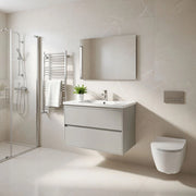 Composizione mobile bagno sospeso con cassetti cm 90 mod. ELEGANCE - Grigio Corda