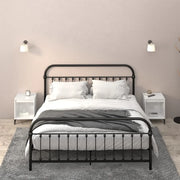Comodini 2 pz-Set di 2 Tavolino da notte in Bianco Lucido 40x35x50 cm 555717