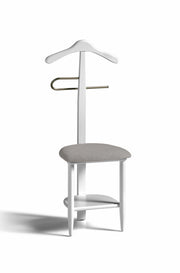 Sedia-Servomuto Herdasa legno di faggio bianco 105x45x41