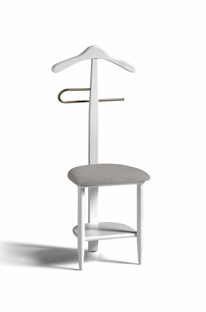 Sedia-Servomuto Herdasa legno di faggio bianco 105x45x41