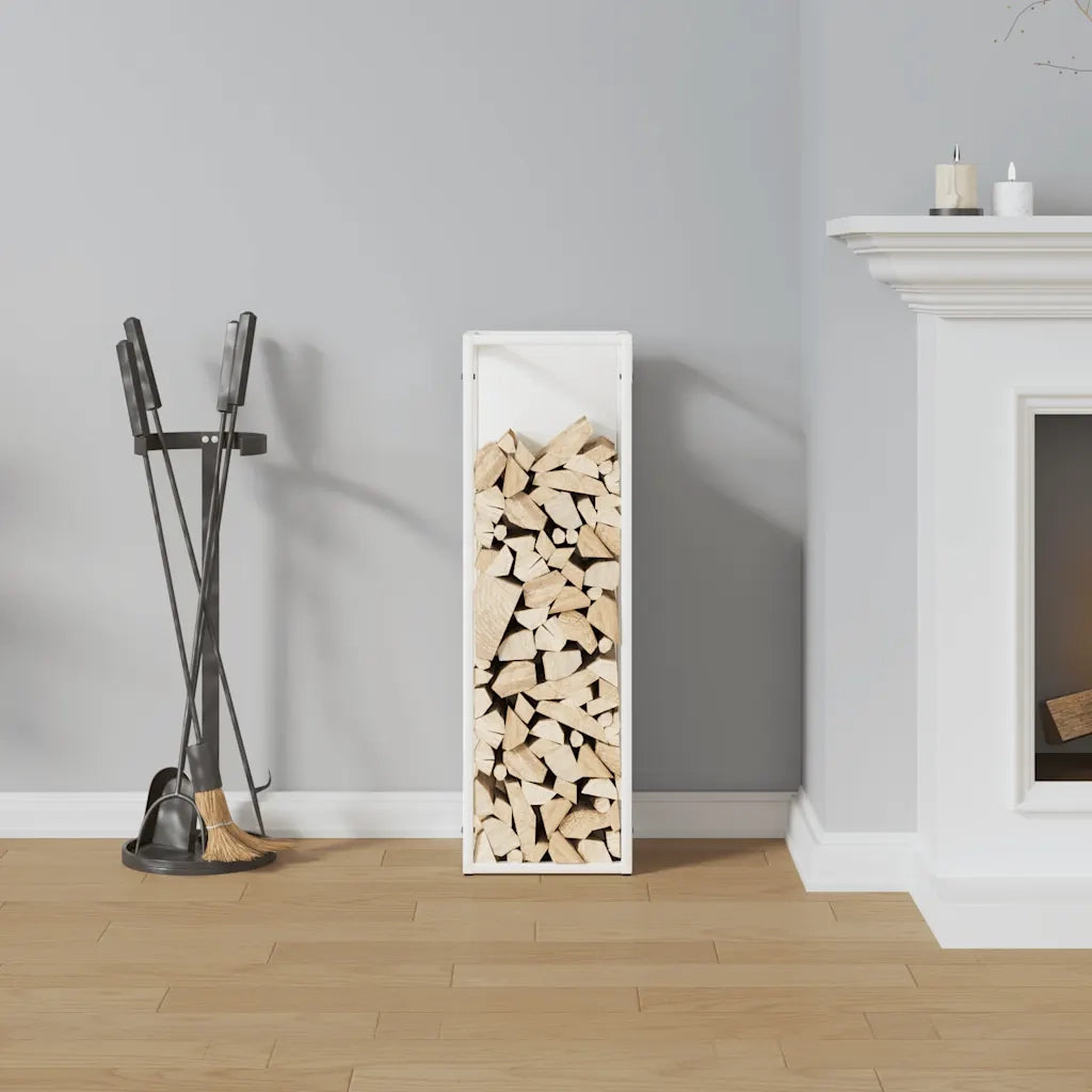 Rastrelliera per Legna da Ardere Bianca 25x25x80 cm CFW3544587