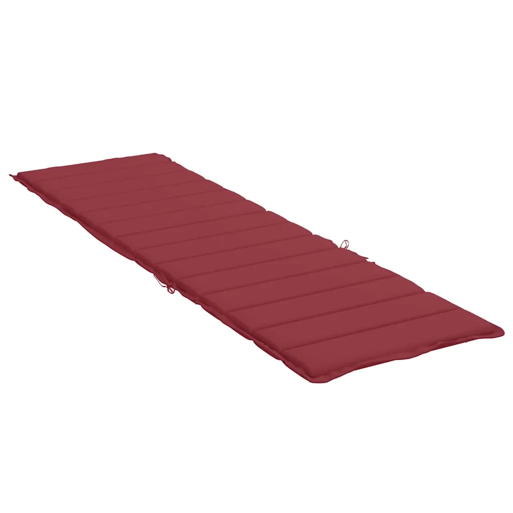 Cuscino per Lettino Rosso Vino 200x70x3 cm in Tessuto Oxford 314227