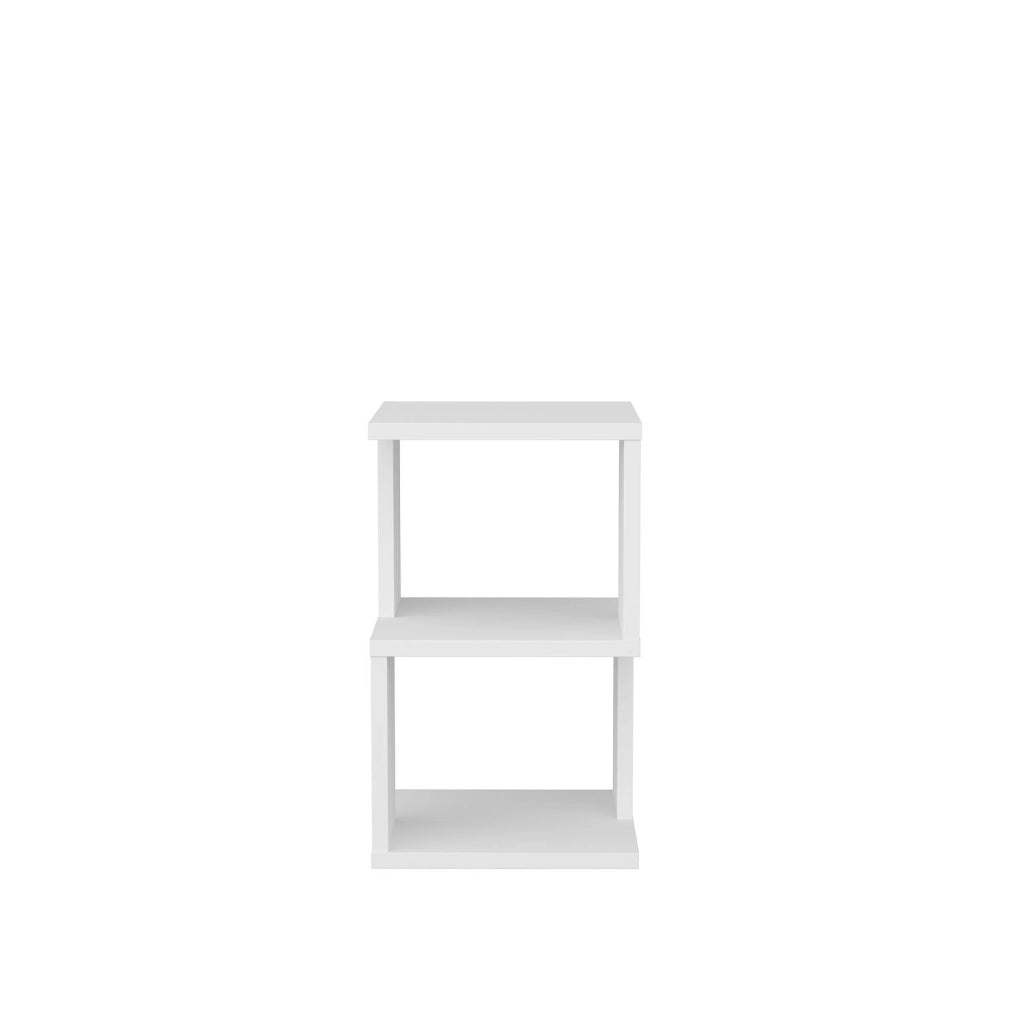 Comodino in legno "Carter" - 30 x 30 x 49 cm - Bianco