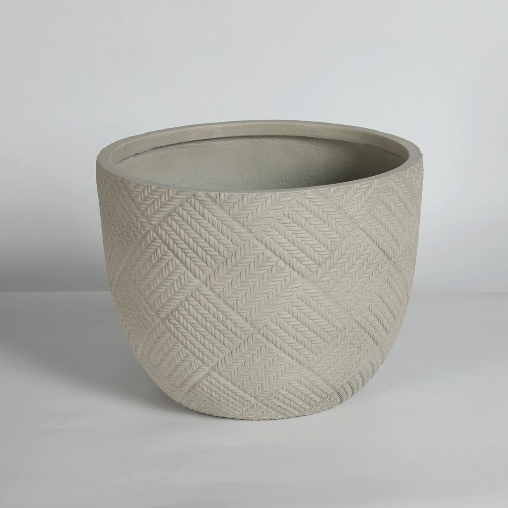 Fioriera a più livelli con fori di drenaggio dal design moderno in magnesio ossido per interni ed esterni grigio 57 × 57 × 47 cm