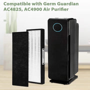 Adatto per filtri Germ Guardian FLT4825 AC4825AC4850 per l'aria, nero (1 filtro + 1 attivato carbone)