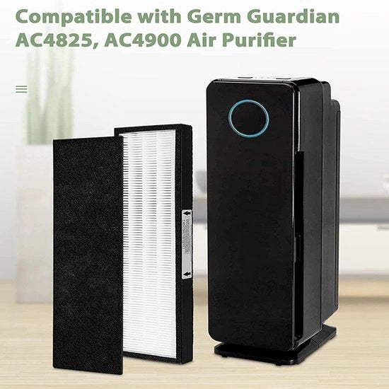 Adatto per filtri Germ Guardian FLT4825 AC4825AC4850 per l'aria, nero (1 filtro + 1 attivato carbone)