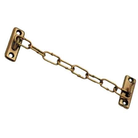 CATENA DI SICUREZZA IN OTTONE PER PORTE  150 mm - Ottone bronzato - 25 pezzi