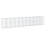 Gabbione da esterno versatile 1100 x 100 x 200 cm facile da montare stile moderno ferro zincato argento 02_0055613
