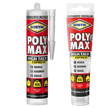 SIGILLANTE 'POLY MAX HIGH TACK EXPRESS CRISTAL' BOSTIK 300 gr - Cartuccia - BOSTIK