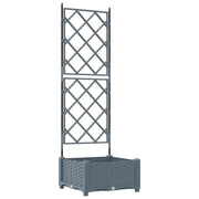 Fioriera da giardino moderna per esterni 40 x 40 x 125,5 cm resistente minimalista acciaio grigio chiaro 02_0058579