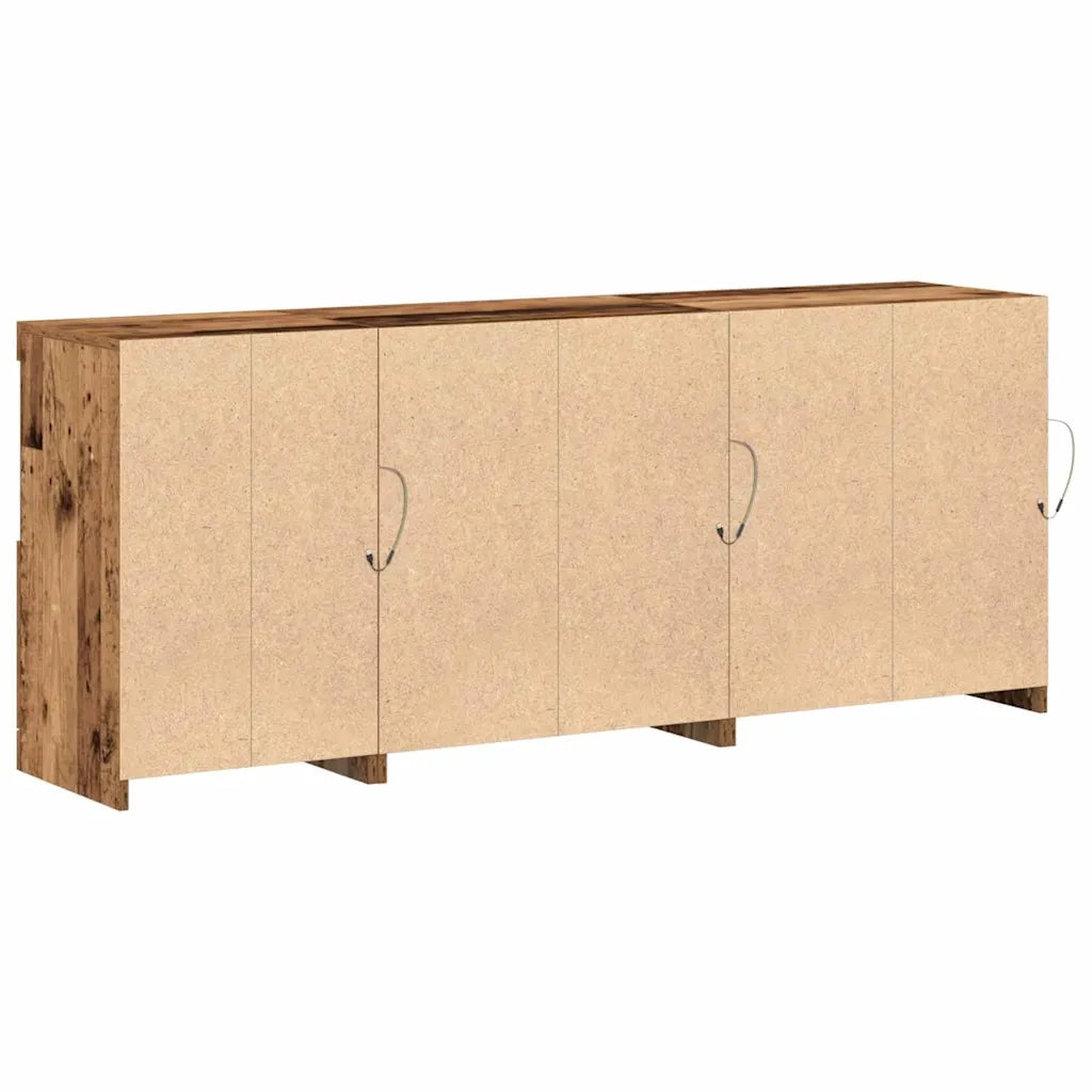 Madia LED Legno vecchio 162 x 37 x 67 cm Legno multistrato 3333110