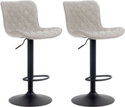 Sgabello Emma Bar Set di 2 Tortora,Tessuto