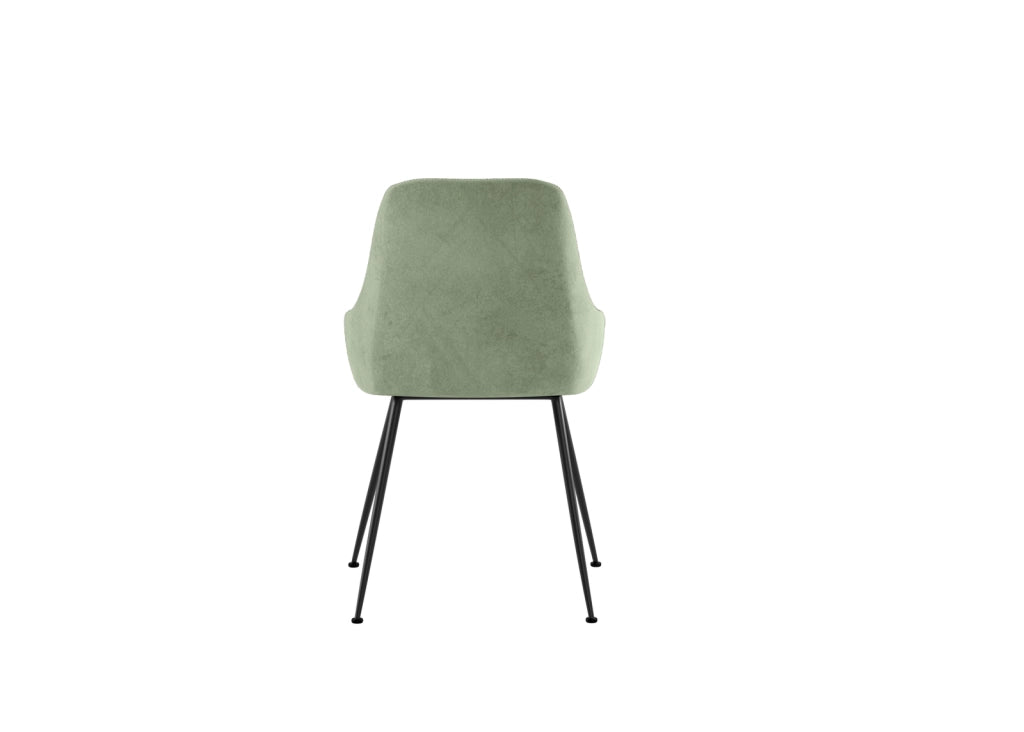 Nandy - Sedia in microfibra effetto velluto blu 1 pz