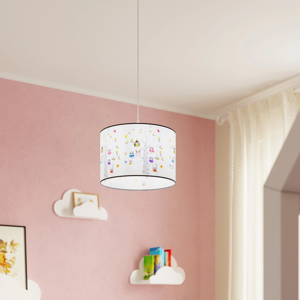 Lampada a sospensione bimbi gufi Ø40 Pure Lume E27
