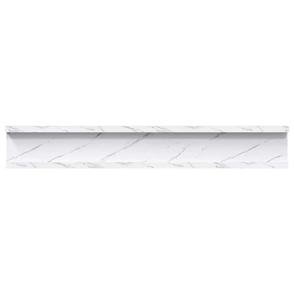 Scaffale da parete 4 pcs Marmo Bianco 60 x 9 x 3 cm