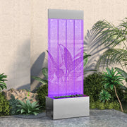 Colonna di Bolle con LED RGB Acciaio Inox e Acrilico 110 cm 151400