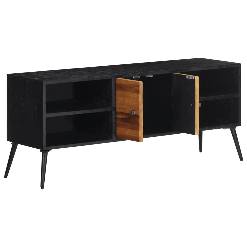 Mobile TV multimediale mensola TV credenza TV sala da pranzo soggiorno camera da letto 112 x 31 x 45 cm teak massello di recupero marrone 02_0025781