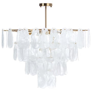 Lampadario in ottone, metallo e vetro ⌀ 80 cm Lampada a sospensione stile glamour