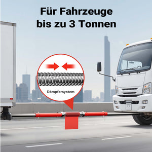 Barra da traino max 3 tonnellate 2 m in acciaio con smorzamento