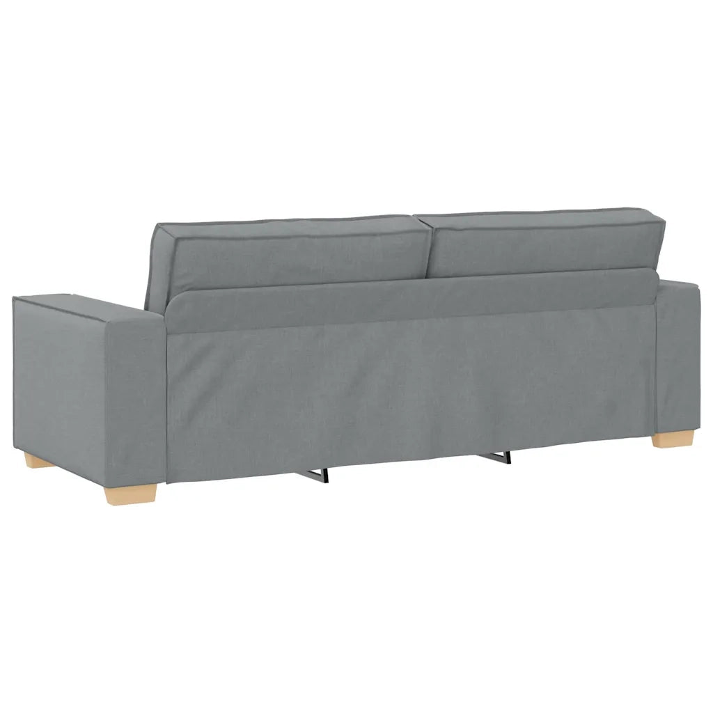Set di Divani 2 pz con Cuscini Grigio Chiaro in Tessuto 3324691