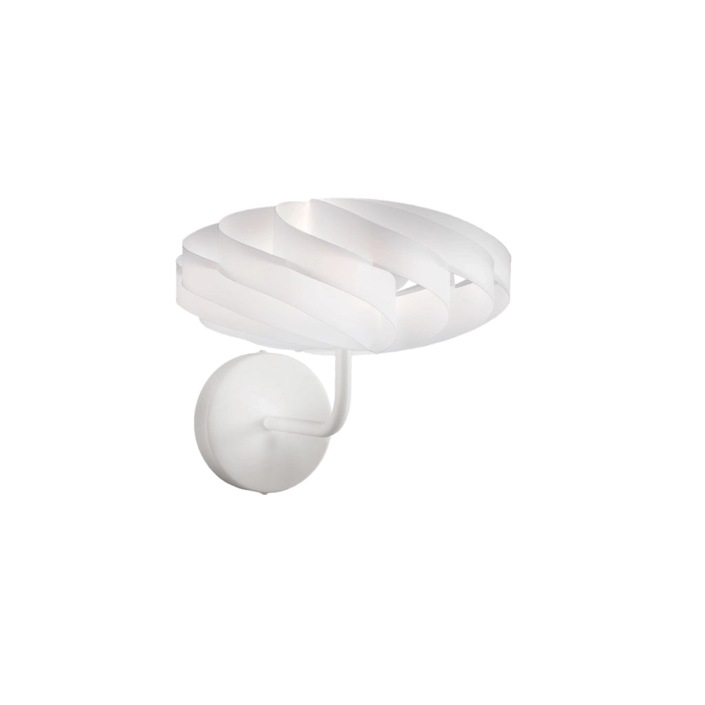 Applique Moderna Flat Polilux ® Bianco E Metallo 1 Luce E14