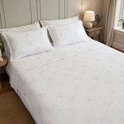 Samesoda, set Completo Letto Matrimoniale in Raso, Grigio
