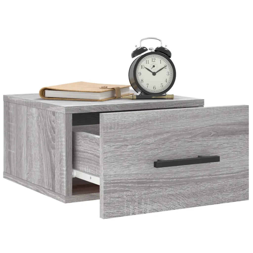 Comodino | Armadio da Notte | Mobiletto da notte a Muro Grigio Sonoma 35x35x20 cm