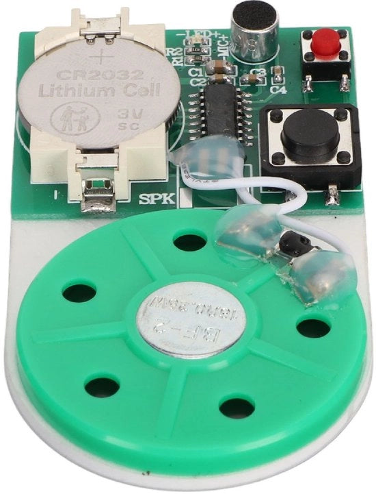 Modulo di Sostituzione del Suono - Pannelli di Suono Rimpiazzabili - Modulo di Suono per DIY - Tasto Professionale con Adesivo - 25 Secondi - Adatto per Carte di Auguri - Innovativo Modulo di Suono per Wenskaarten