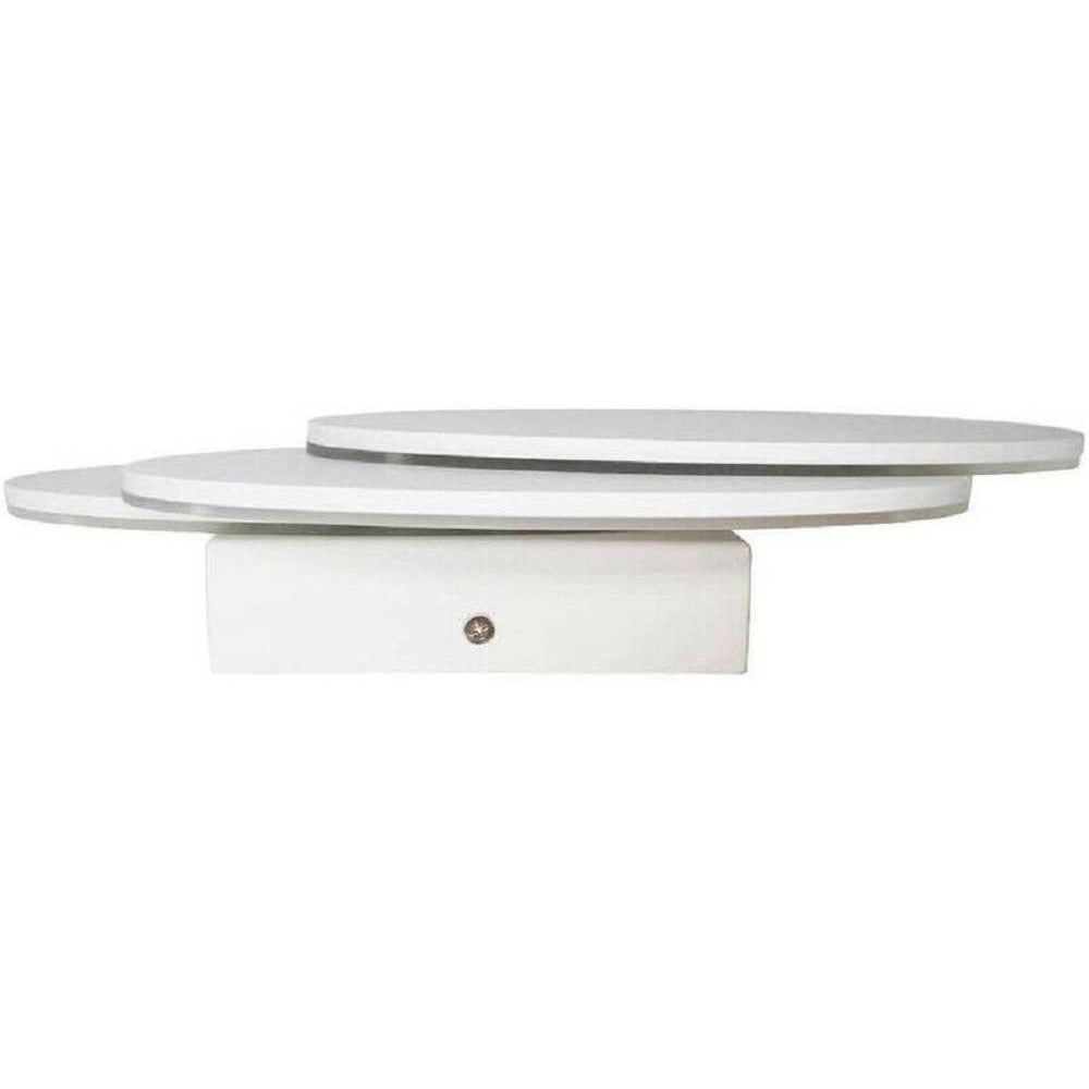 Trade Shop - Applique A Led 3 Ovale Lumetto Comodino Abat Jour 12w Luce 6500k 3000k 4000k E33 -
