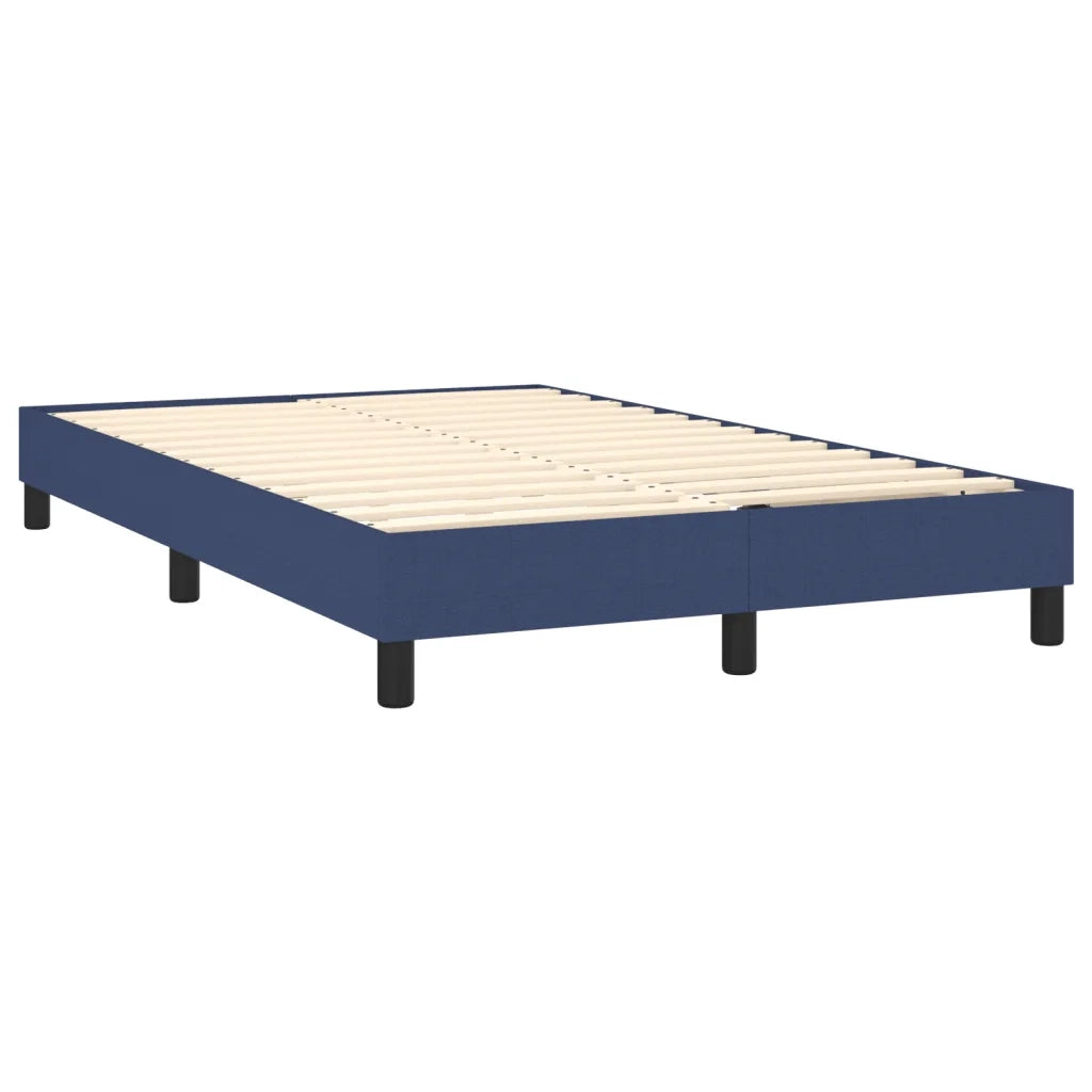 Letto a Molle con Materasso e LED Blu 120x190 cm in Tessuto